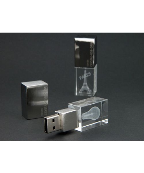 Pendrive reklamowy z nadrukiem logo firmy Metalowo-Szklany NC326 