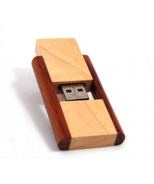 Pendrive reklamowy z nadrukiem logo firmy Drewniany NC13D 