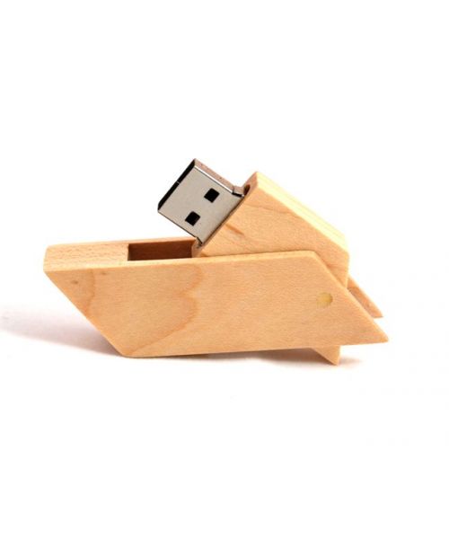 Pendrive reklamowy z nadrukiem logo firmy Drewniany NC14D 