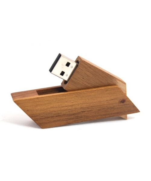 Pendrive reklamowy z nadrukiem logo firmy Drewniany NC14D 