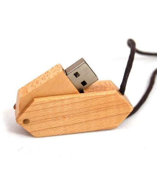 Pendrive reklamowy z nadrukiem logo firmy Drewniany NC15D 