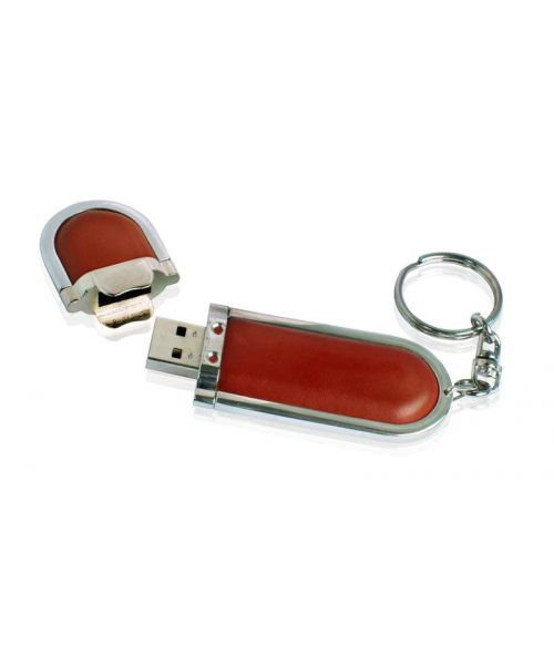 Pendrive reklamowy z nadrukiem logo firmy Skórzany NC30D 